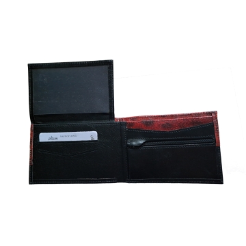 Leder-Brieftasche Aldó - Roter Seewolf