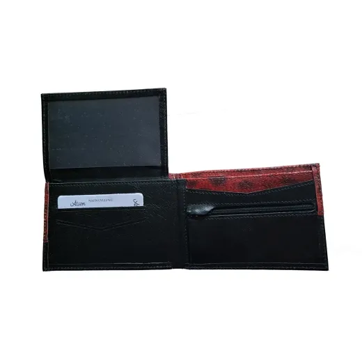 Leder-Brieftasche Aldó - Roter Seewolf