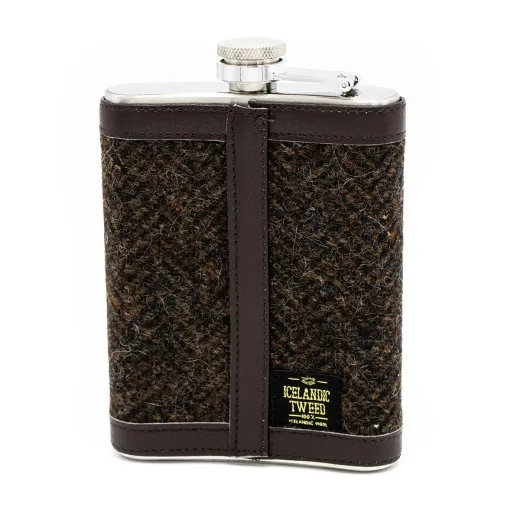 Flachmann 8 oz - Island Tweed - Braun
