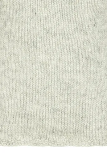Damen Islandpullover Handgestrickt - hellgrau / blau