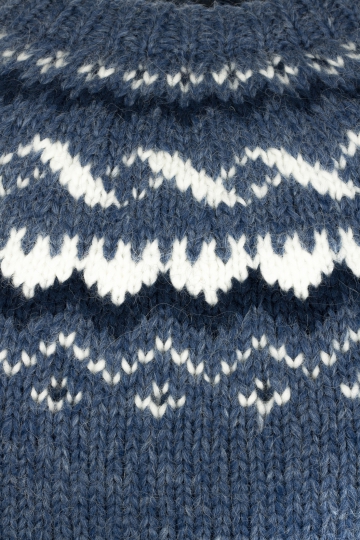 Herren Islandpullover - HSI-208 - Handgestrickt - blau