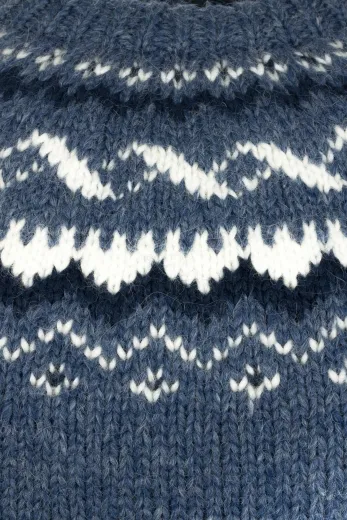 Herren Islandpullover - HSI-208 - Handgestrickt - blau