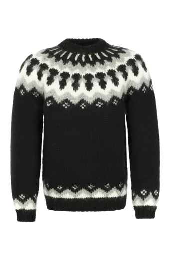 Langer Herren Islandpullover - Handgestrickt - A = 79 cm, B = 58 cm, C = 55 cm