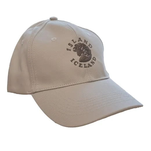 Basecap - Islandpferde Kopf - beige