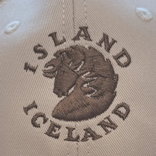 Basecap - Islandpferde Kopf - beige