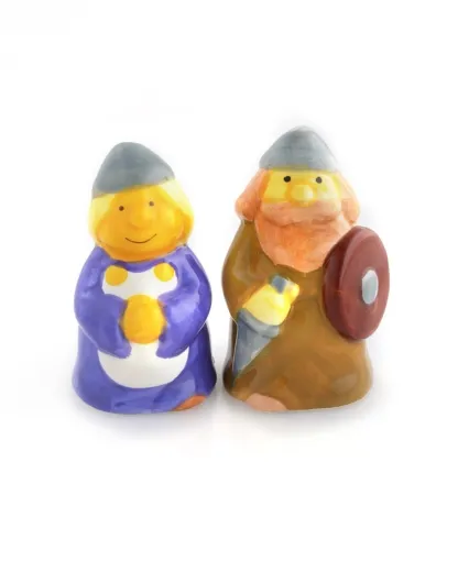 Salz- und Pfefferstreuer Set - Wikinger Mann & Frau