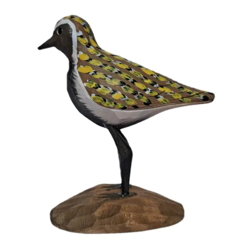 Isländischer Vogel - Goldregenpfeifer Holzfigur