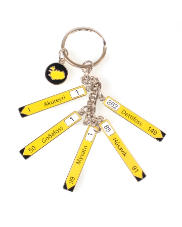 Schlüsselanhänger - Straßenschilder des Nordlandes