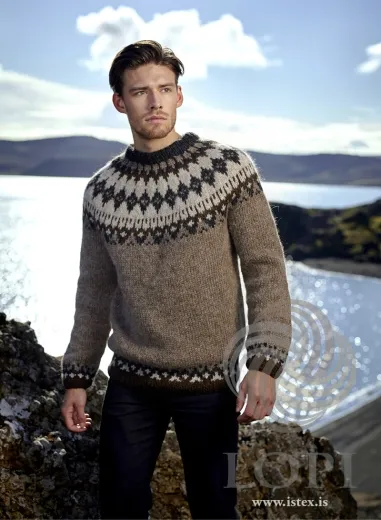 Strickanleitung Islandpullover - Kátir Karlar - Lopi 38-05