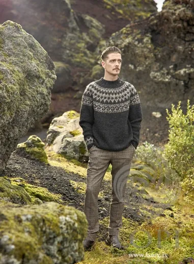 Strickanleitung Islandpullover - Strickmuster Alexander - Lopi 40-05