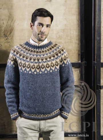 Strickanleitung Männer Islandpullover - Strickmuster Sproti - Lopi 41-08