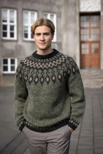 Strickanleitung Unisex Islandpullover - Strickmuster Skammdegi - Lopi 44-16