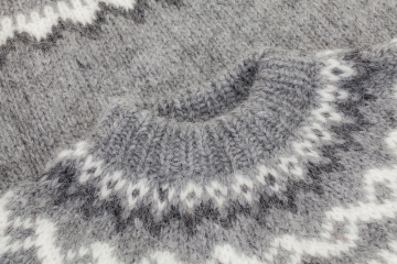 Damen Islandpullover HSI-220 - Handgestrickt in Island - hellgrau