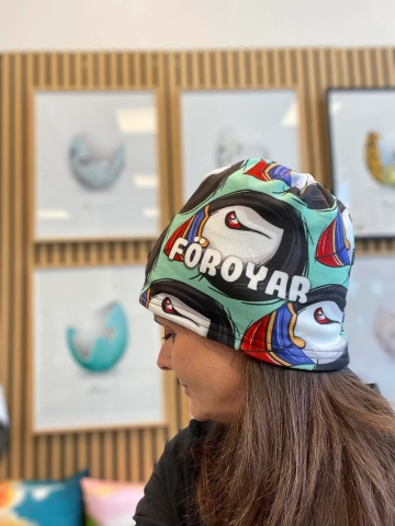 Multifunktionstuch mit Papageientaucher Design - Färöer