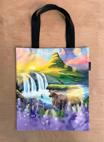 Tragetasche Kirkjufell – Baumwolltasche mit Island-Motiv