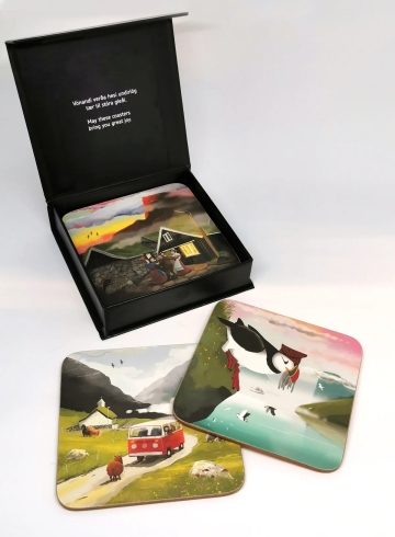 Untersetzer Set - 6 Stück - Färöer Motive