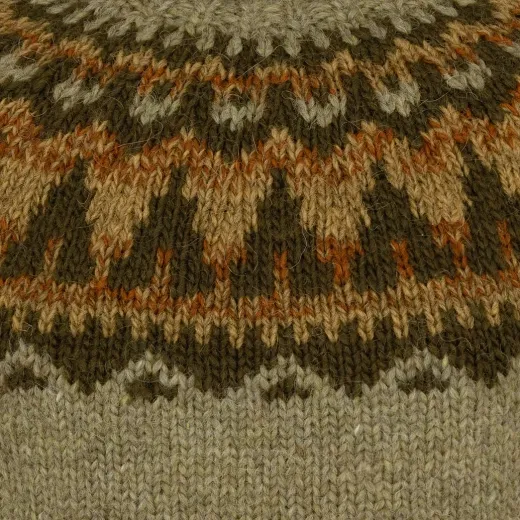 Islandpullover mit Rollkragen HSI-222 - grün