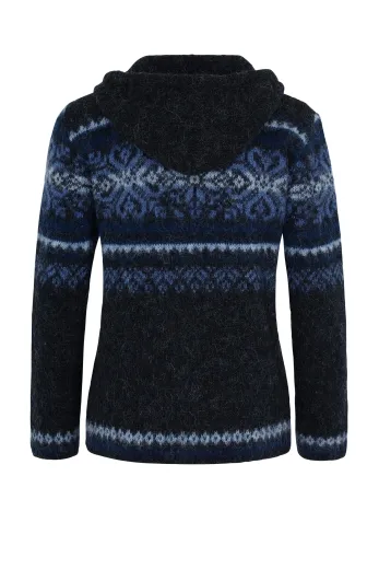 Damen & Herren Kapuzen-Strickjacke - Hoodie blau