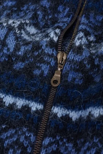 Damen & Herren Kapuzen-Strickjacke - Hoodie blau