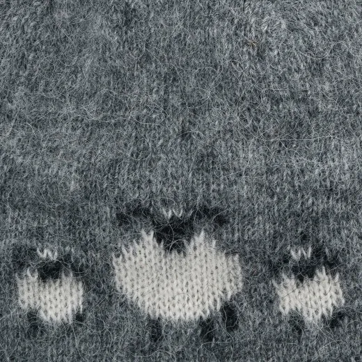 Wollmütze - Island-Schafe - Grau