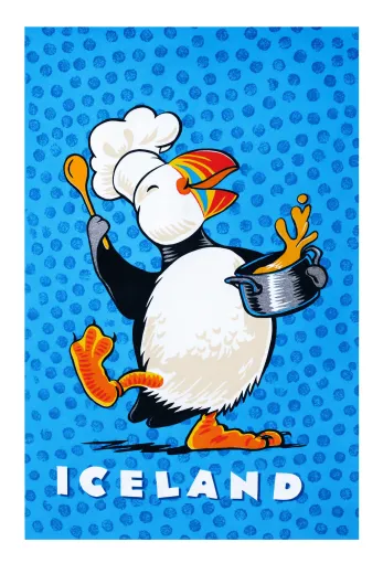Geschirrtuch - Papageientaucher Koch - Iceland