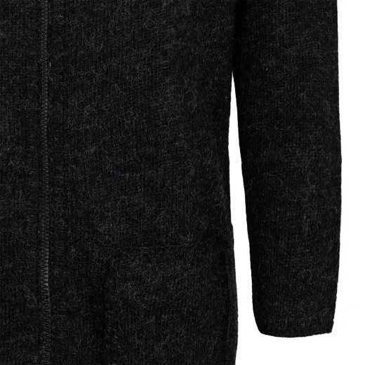 Damen Strickjacke - Vulkanausbruch - schwarz / rot / orange