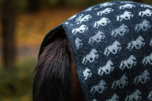 Abschwitzdecke Islandpferde - Wolle - Tölter schwarz