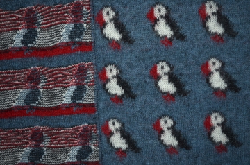 Kleine Wolldecke Papageientaucher Blau 80 x 80 cm