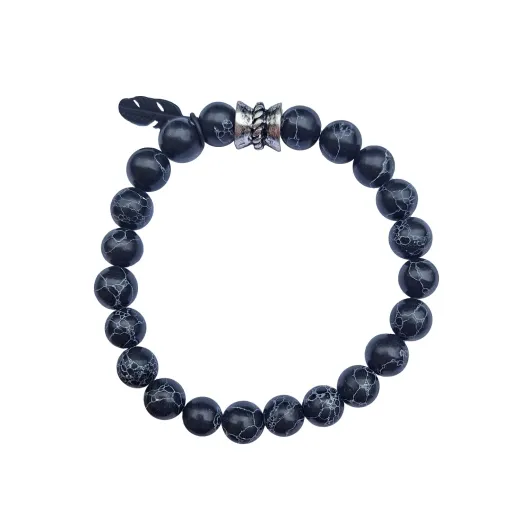 Armband - Raben-Stein - Hrafn - schwarz