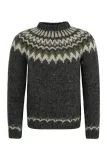 Islandpullover - Handgestrickt in Island - Grau / Weiß / Grün