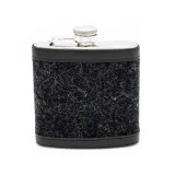 Flachmann 6 oz - Island Tweed - Schwarz