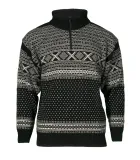 Norweger Pullover Setesdal - schwarz/weiß