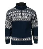 Norweger Pullover Schneeflocke - dunkel-blau
