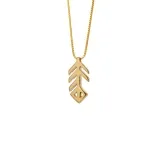 Alrún -14K vergoldete Halskette mit Anhänger - Musik