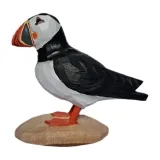 Isländischer Vogel - Papageientaucher Holzfigur