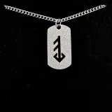 Edelstahl Kette mit Anhänger - Liebe - sandgestrahlt