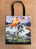 Tragetasche Vulkanausbruch - Baumwolltasche mit Vulkan-Motiv