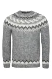 Herren Islandpullover - HSI-220 - Handgestrickt in Island - hellgrau
