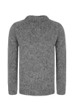Einfarbiger Islandpullover - handgestrickt- grau