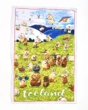 Geschirrtuch - Island-Schafe bei Freizeitaktivitäten