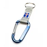 Schlüsselanhänger Karabiner - Islandfahne
