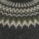 Islandpullover - Handgestrickt in Island - Grau / Weiß / Grün