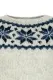 Damen Islandpullover Handgestrickt - hellgrau / blau