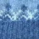 Isländische Wollmütze mit Umschlagrand - Hell-Blau