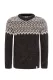 Herren / Damen Pullover Islandwolle - schwarz / weiß