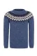 Handgestrickter Island-Pullover HSI-245 - blau