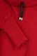 Damen Strick-Poncho mit Kragen - rot