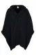 Damen Strick-Umhang Islandwolle - schwarz