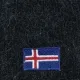 Wollmütze mit Islandflagge - schwarz