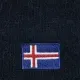 Wollmütze mit Islandflagge - dunkelblau